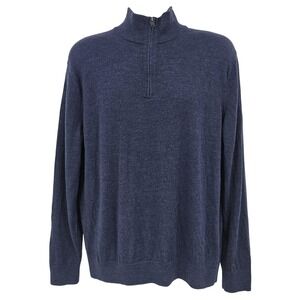 Banana Republic Sweater Men XL Blue Italian Merino Wool Cabincore Cozy Preppy